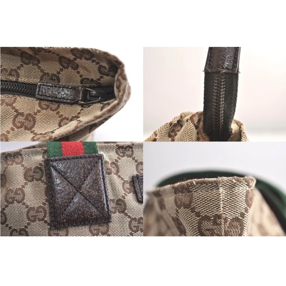 Authentic Gucci GG Monogram Supreme Sherry Web Satchel Tote Bag with COA - Picture 8 of 17